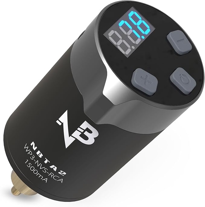 INKSOUL Tattoo Battery Pack 1500mAh Lithium Battery Tattoo Power Supply for RCA Rotary Pen Tattoo Machine (Silvery)