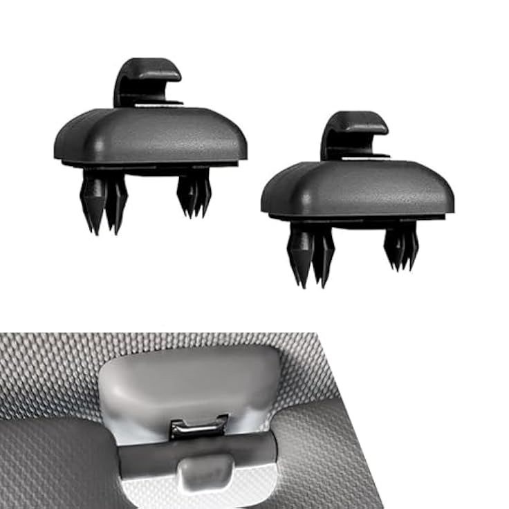 gunhunt 2 PCS Clip-on Hook Bracket, Car-Specific Interior Plastic Sun Visor Hook Clip, 8U0857562A/8E