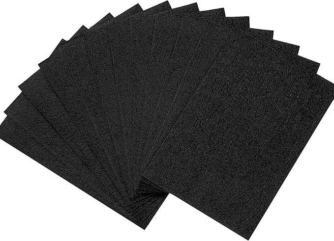 simetufy 12 pcs black felt fabric for crafts, 8 x 12 inch black felt sheets 1 mm thick, acrylic sheets art and craft material, soft felt sheets for crafts, sewing