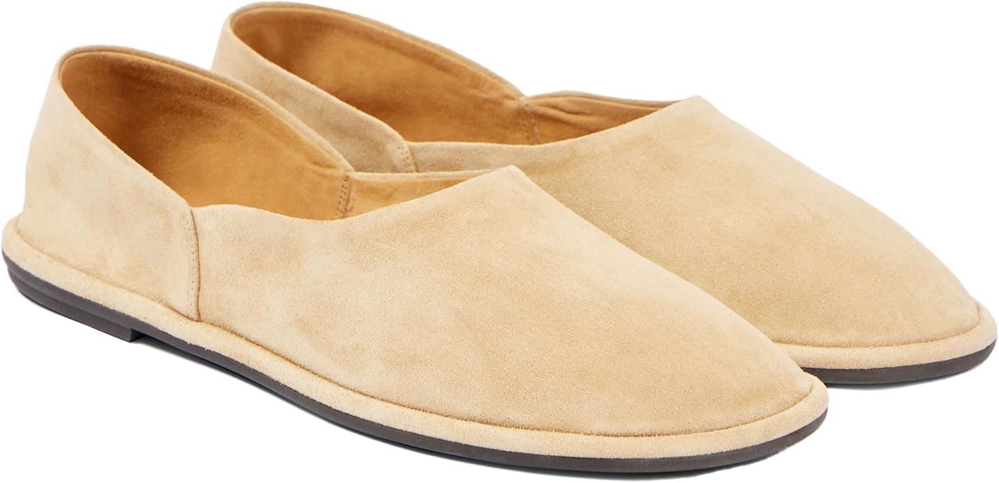 (Size: 8) Molozoey Nude Cute Ballet Flats for Women Suede Closed Toe Slip On Mary Jane Flats Casual Ballerina