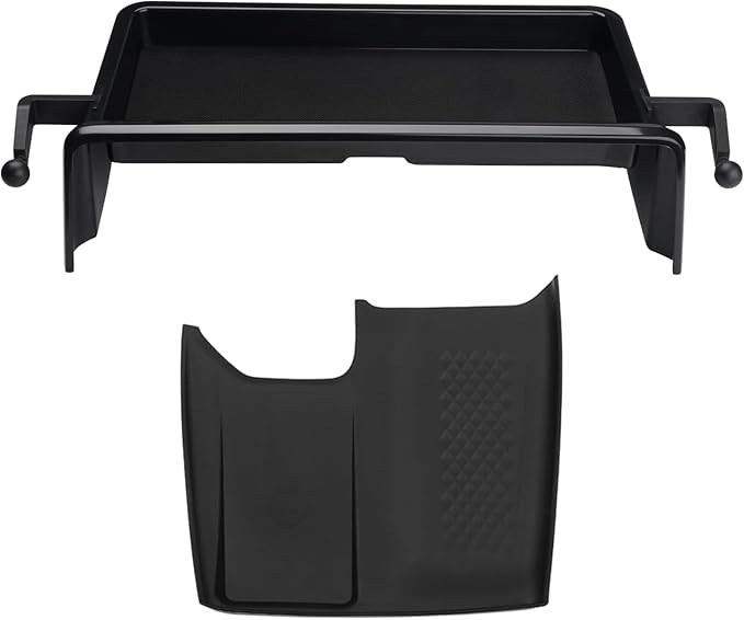 Canvcle Center Console Dashboard Organizer for 2024-2025 Toyota Grand Highlander Accessories, Navigation Dash Screen Storage Box Rear Behind Screen Dashboard Tray with Wireless Charging Anti-Slip Mat