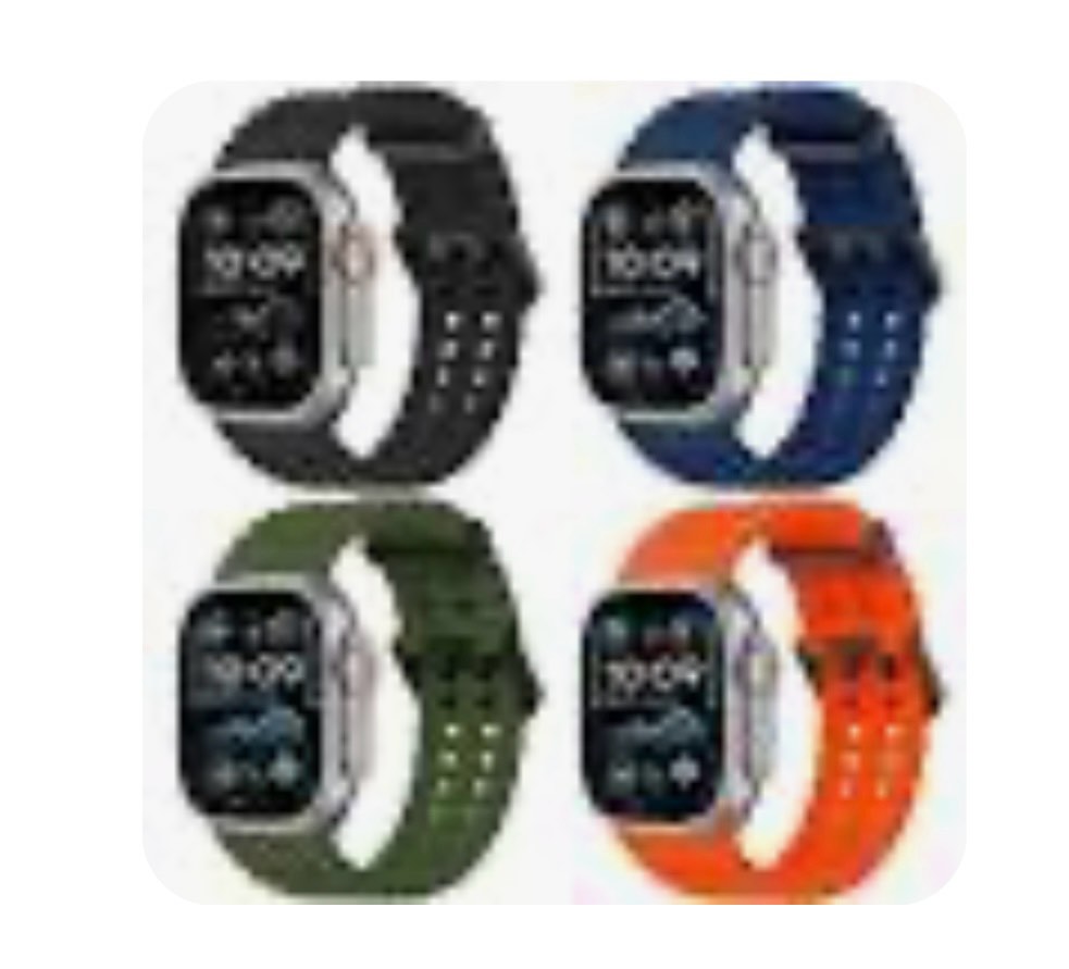 Topokiyu Compatible for Apple Watch Ultra Band, Apple Watch Ultra 2 Bands, Apple Watch Band 49mm 45mm 46mm 44mm 42mm Men Women, Silicone Sport Ocean Band for iWatch Series 10 9 8 7 6 5 4 3 SE