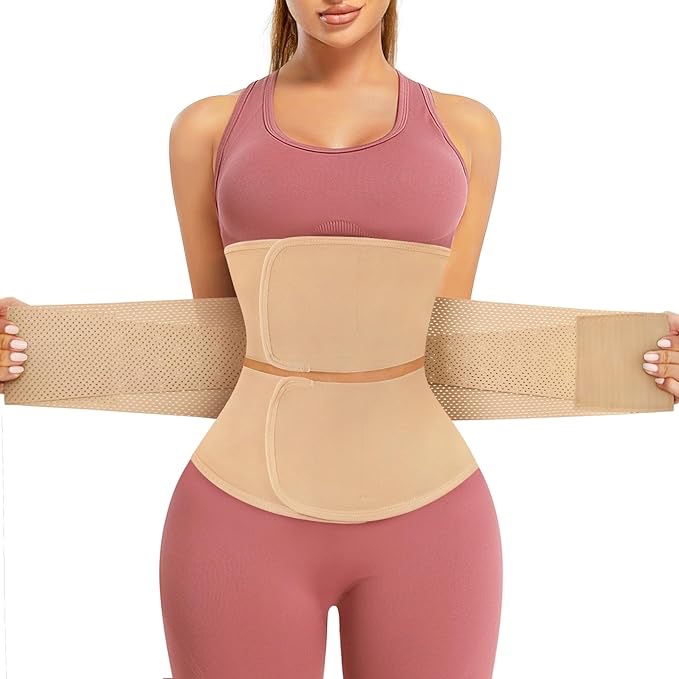 AOSBOEI Waist Trainer for Women — Workout Waist Cincher Trimmer, Underbust Corset Tummy Control Hour Glass Body Shapewear (Beige)