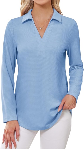 Womens V Neck Tops 2025 Trendy Flowy Blouses for Women Dressy Casual Ladies Tunic Tops to Wear with 