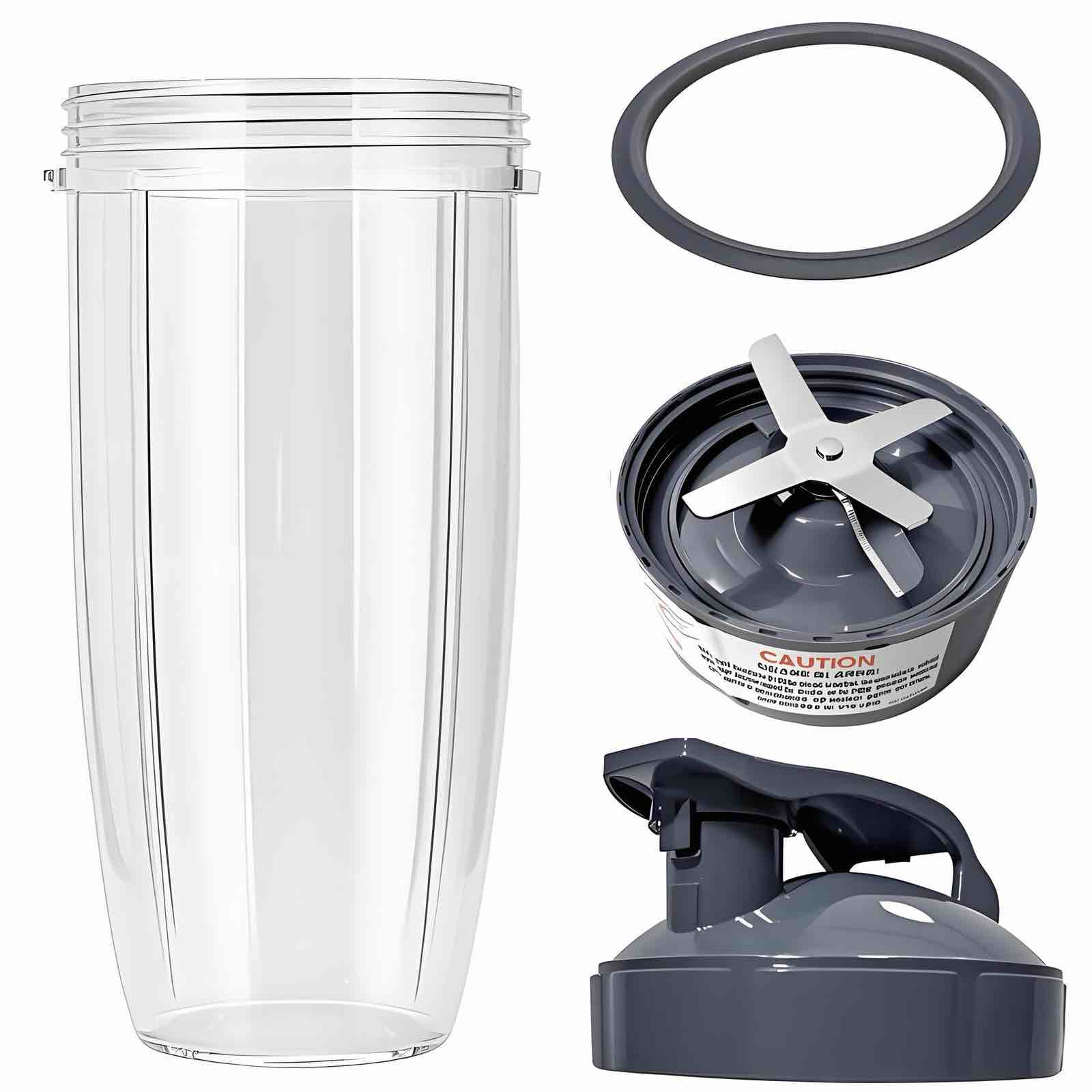 Blender Cup 32oz Compatible with Nutribullet 600w 900w Replacement Parts Extractor Cross Blade and T
