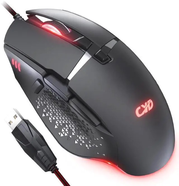 C309 Wired Mouse, High-Precision 12800 DPI RGB Wired Gaming Mouse, 8 Programmable Buttons, Ergonomic