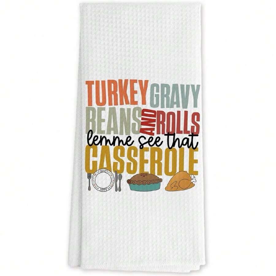 DNEULYR Fall Thanksgiving Kitchen Towels, Turkey Lover Gifts Decorative Hand Towels, Farmhouse Autum