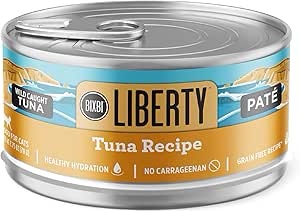 BIXBI Liberty Canned Wet Cat Food - Grain Free, Tuna Pate Recipe, 2.75 Ounce (Pack of 24)