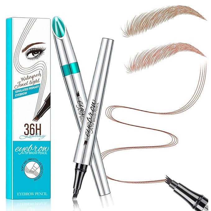 Microblading Eyebrow Pencil,Eyebrow Pen with an Upgrade Micro-Fork Tip Applicator,Eyebrow Pencil Mag