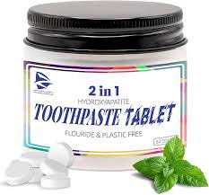 Toothpaste Tablets, Hydroxyapatite Chewable Toothpaste Tabs, Travel Mouthwash Tablets for Deep Clean