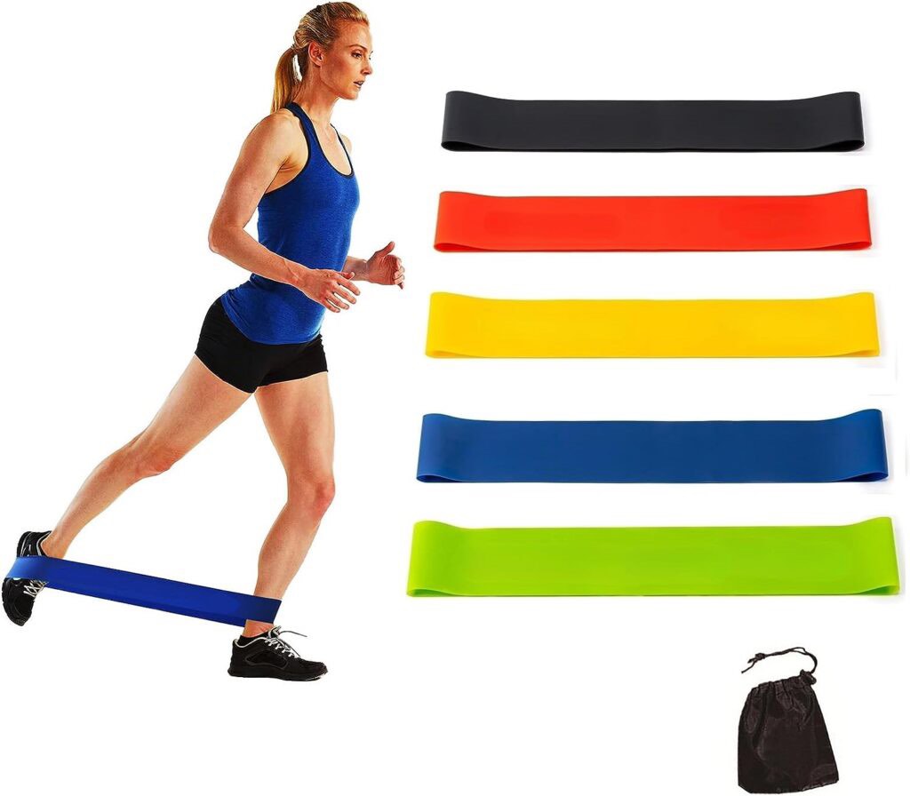 Resistance Stretch Band for Men and Women,5 PCS Resistance Loop Exercise Bands Set for Home Gym Yoga Fitness
