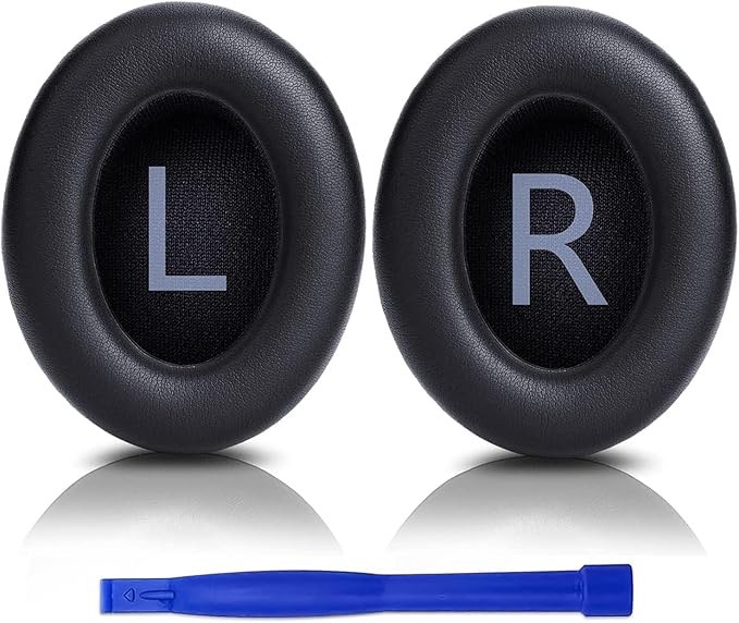 eliveos replacement earpads for bose 700 (nc700) wireless headphones, ear pads cushions high-density noise cancelling foam, soft protein leather | added thickness - black