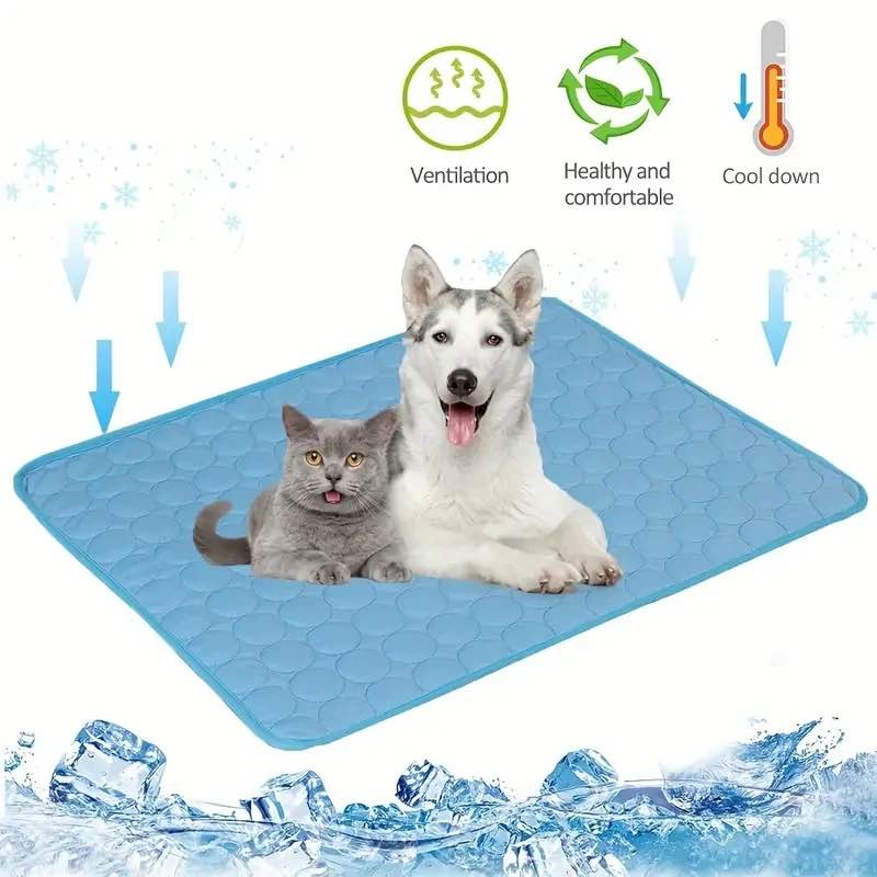 awrose Dog Cooling Mat, Summer Self Cool Pet Cooling Blanket for Dogs Cats, Easy Washable Foldable D