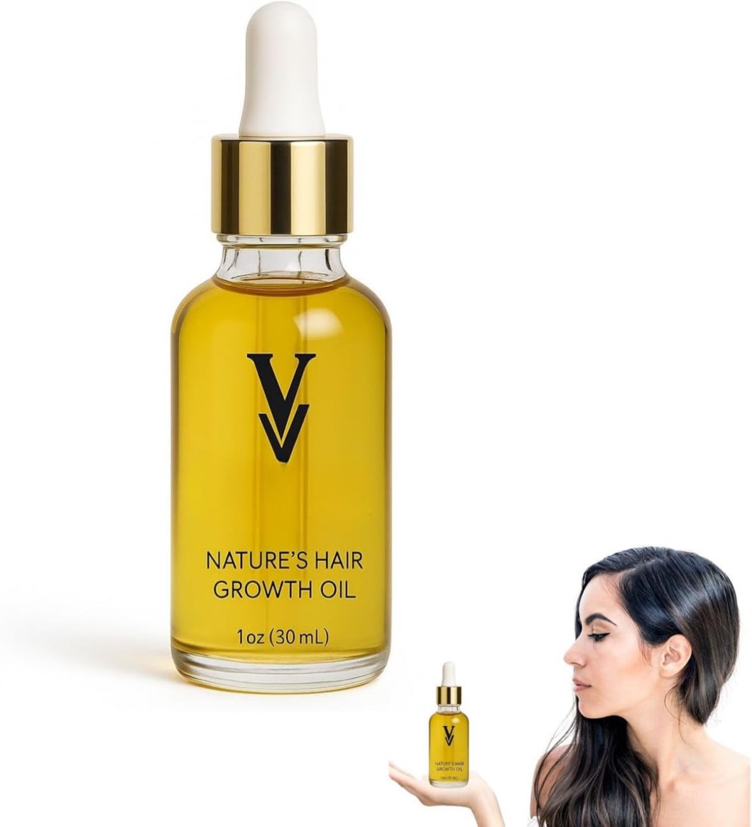 VALEVA Golden Oil Hair Growth Oil, Premium Hair & Body Treatment With Argan & Jojoba, Nourishing Dry