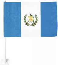 Guatemala Flag Window Clip, 12x18 Inch Double Sided Car Decoration Banner, Polyester UV Protection (
