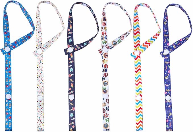 6 Pcs Baby Toy Bottle Cup Holder Straps Pacifier Clips Holder Hangers for Toddler Stroller Pram