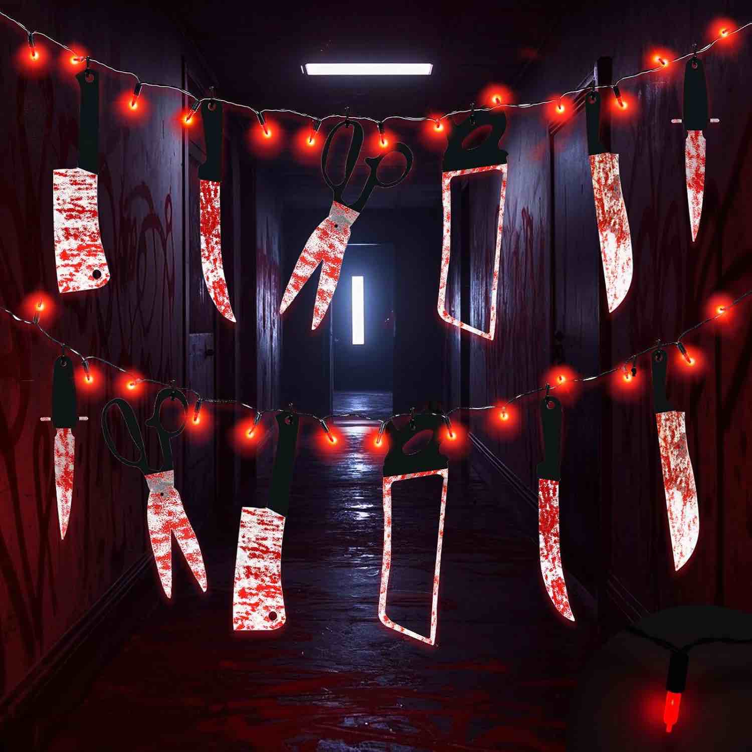 EHZYP Halloween Party Decorations Bloody Banner for Creepy Movie Theme Birthday Carnival Spooky Prop