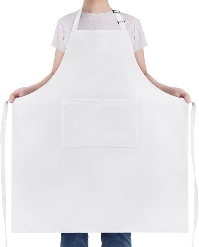 Skicuff 8 Pcs Plus Size Chef Aprons Extra Large Adjustable Unisex Kitchen Aprons with 2 Pockets for