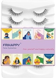 Frihappy Lashes Wispy Natural Lashes Natural Look Natural Eyelashes Wispy Eyelashes False Eyelashes Natural Fake Lashes 13mm Lashes 3D Air-Danica