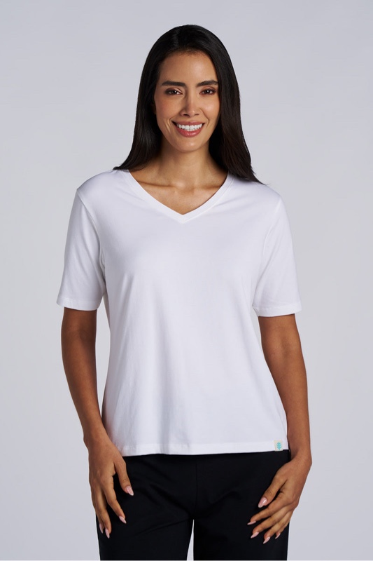 Lulucheri Women's V-Neck Short Sleeve T-Shirt