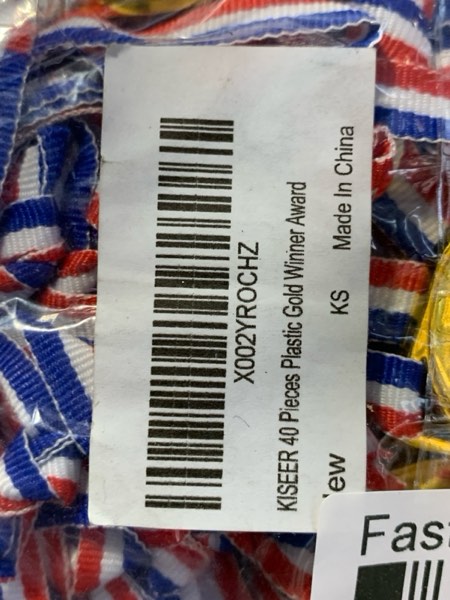 Condition photo showing New/Like New for 40 Pieces Plastic Gold Winner Award Medals Bulk for Sports, Games Competitions, Party Favors and Decorations