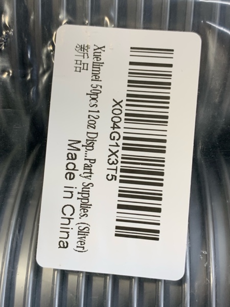 Condition photo showing New/Like New for 50pcs 12oz Disposable Stemless Glasses,PET Disposable Drinking Cups,Cold Party Clear Plastic Wine Glasses for Parties Birthday,Wedding,Meeting,Christmas Party Supplies. (Black)