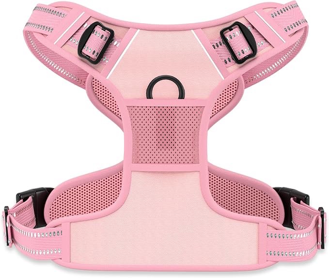 Rnivvi Cute Anti-traction Dog Harness for Large Dogs, Adjustable and Soft Padded Reflective Harness for Large Dogs, Pet Harness with Handle of