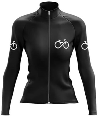 Cycle-Run Women Cycling Bike Jersey Long Sleeve with 3 Rear Pockets- Moisture Wicking, Breathable - 2XL