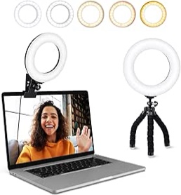 Video Conference Lighting,Webcam Lighting,Ring Light for Monitor Clip On,Zoom Call Lighting, Remote 