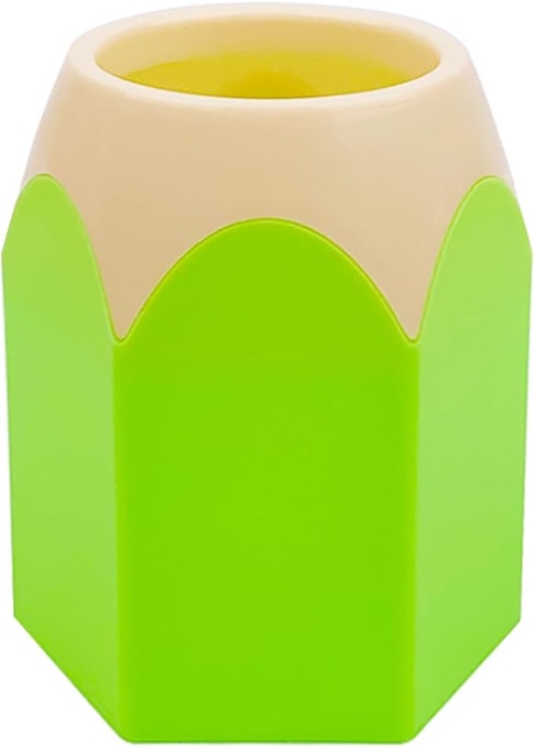 Pencil Shaped Desktop Pen Holder, Multifunctional Cute Storage Stationery Pen Stand, Aesthetic Desk Organizer for School (Green)