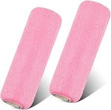 BBTO 2 Pack Soft Faux Fur Universal Fit Seatbelt Cover Seat Belt Cover Pad for Auto Truck SUV Airplane Seat Belt Backpack Straps Neck Cushion Protector Adults Kids(Bright Pink)