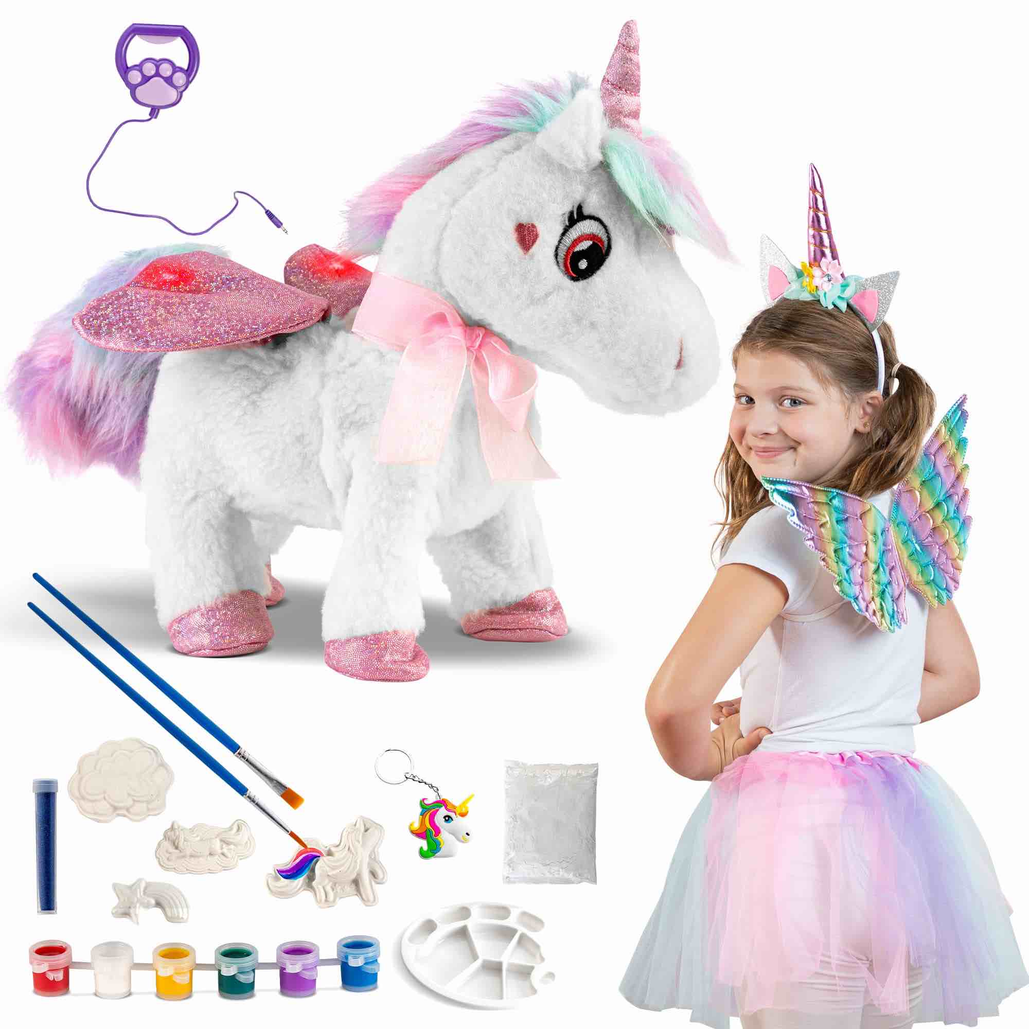 Unicorns Gifts For Girls Unicorn Toys For 3 Year Old Girls And Up Multifunction Remote Control Unicorn Costumes For Girls DIY