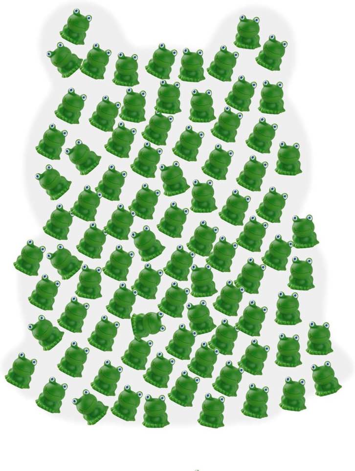 Mini Frogs 200 Pack Resin Frog Tiny Green Frog Miniature Figurines for Fairy Garden Terrarium DIY Craft Landscape Decor