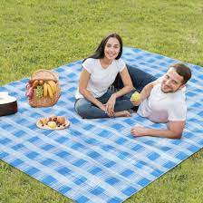 AMMSUN Extra Large Picnic & Beach Blanket Handy Mat Plus Thick Dual Layers Sandproof Waterproof Padding Portable for The Family, Friends, Kids