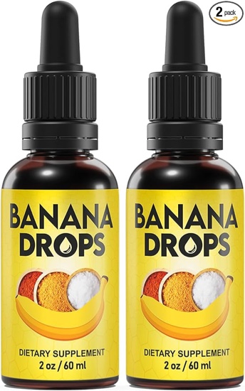 2PCS Banana Drops Supplement Extract Liquid 60ml