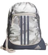 adidas Unisex Alliance Sackpack (12L) Lightweight Athletic Small Drawstring Team Sports Workout Bag, Camouflage Wonder Beige/Onix Grey/Alumina Beige, One Size
