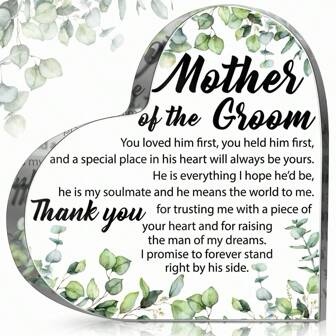 Gift for Mother of the Groom from Bride Mother of the Groom Gifts Bride Gifts Wedding Gift Acrylic Heart Gift Wedding Keepsake Ornament