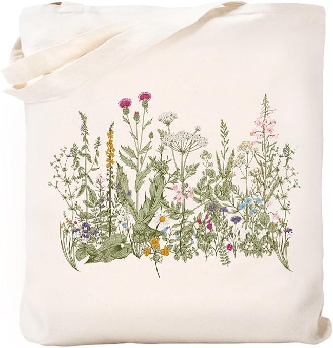 Kimoli Canvas Aesthetic Tote Bag for Women Beach Bag Shopping Bags Shoulder Bag Reusable Grocery Bags