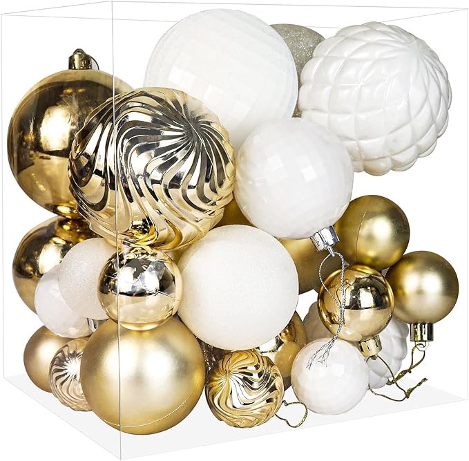 Annecy Christmas Tree Ornaments - 30 PCS Shatterproof Christmas Ball Ornaments Set for Christmas, Holiday, Wreath & Party Decorations