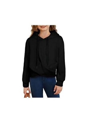 (3X-Large) blibean Big Girls Fashion Hoodies Fall Athletic Pullover Sweatshirt Tween Kid Workout Sweat Tops Casual Fancy Sweater Long Sleeve Hooded Clothes Size 14-15 Year Old Black