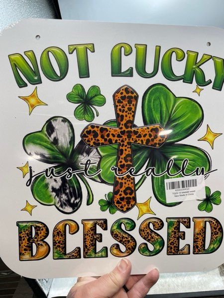 St. Patricks Day Decor, St. Patricks Day Decorations,Shamrockin Gamer Decor Decor Front Door Decoration, Rustic Wood Wall Hanging Outdoor Indoor for Spring St. Patricks Day