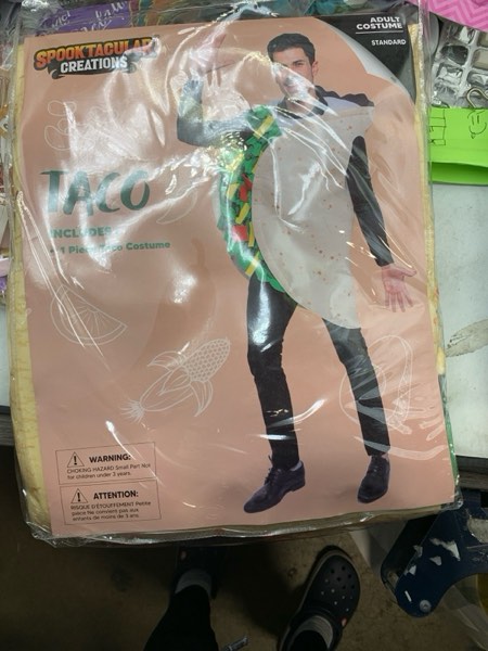 Spooktacular Creations Taco Costume Adult Halloween Costume Burrito Food for Halloween Dress Up Cosp