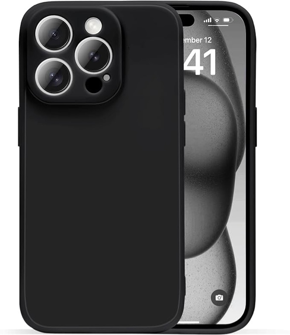 XIEWE Compatible with iPhone 14 Pro Max 6.7 inches Case Matte TPU Materials Dust-Proof Light Thin Lens Protection Soft Slim Phone Case for Men Boys and Women Girls - Black