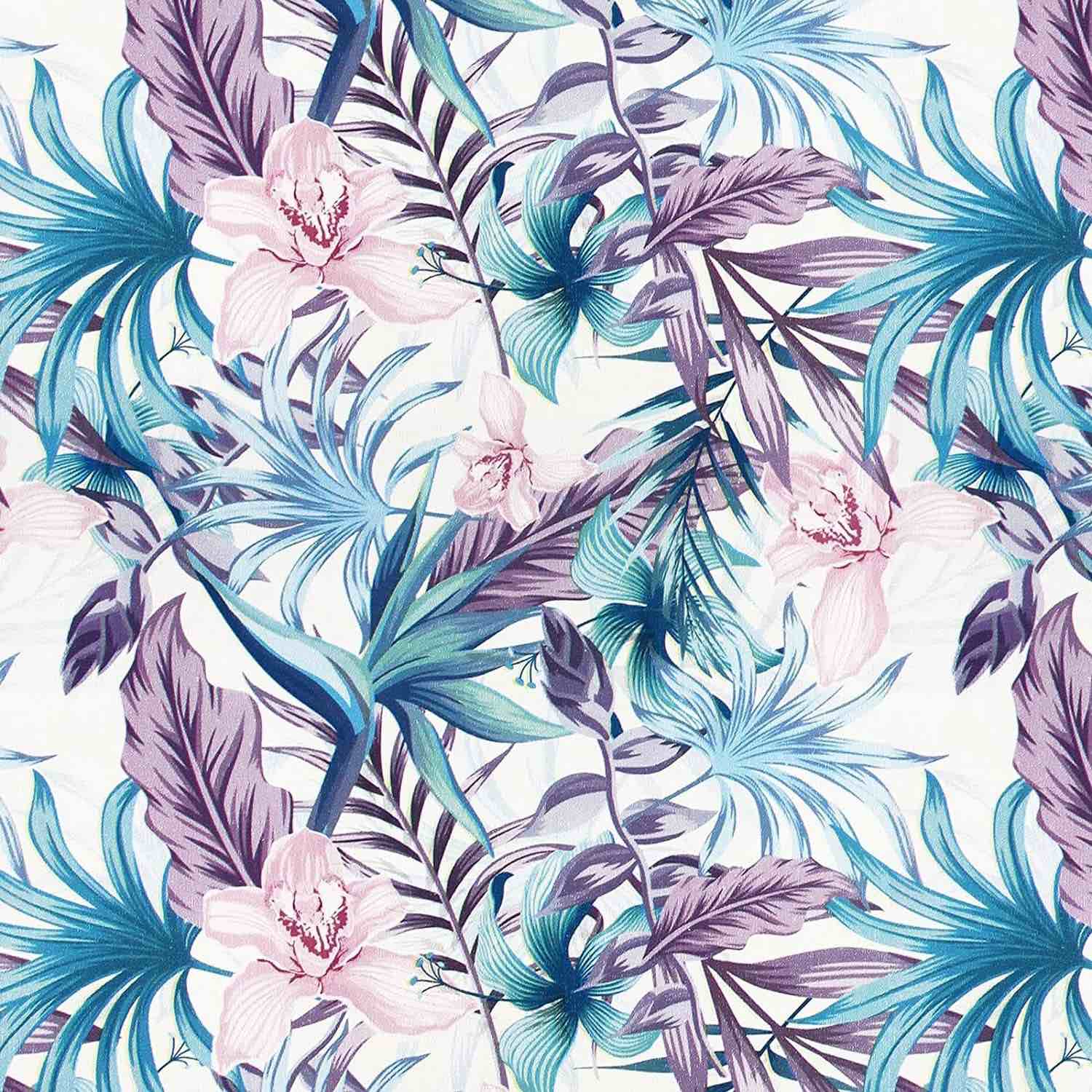 Floral Peel and Stick Wallpaper Tropical Contact Paper Decorative Wall Paper 17.7inch x 196.8inch Modern Removable Bathroom Wallpaper Vinyl