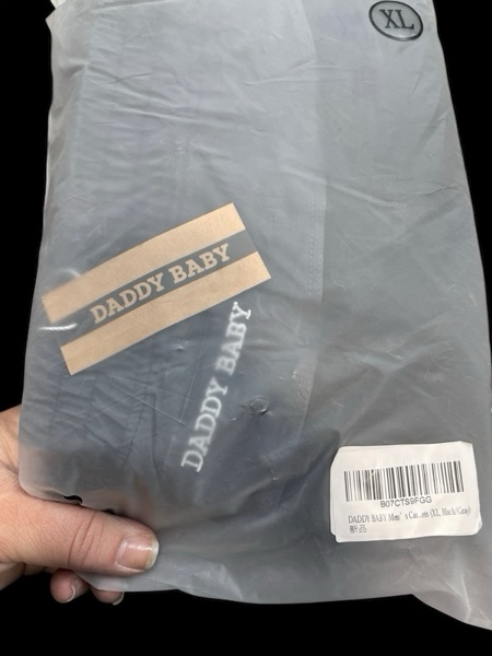 DADDY BABY Men’s Casual Gym Shorts with Built-in Underwear and Zipper Pockets (XL, Black/Gray)