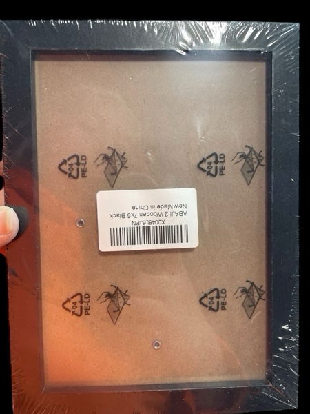 ABAJI 2 Wooden Frame 7x5 Small Photo High Transparency Vertical and Horizontal Wall Hanging Desk Shelf and Office Table Family Gallery and Wedding or Holiday Decoration