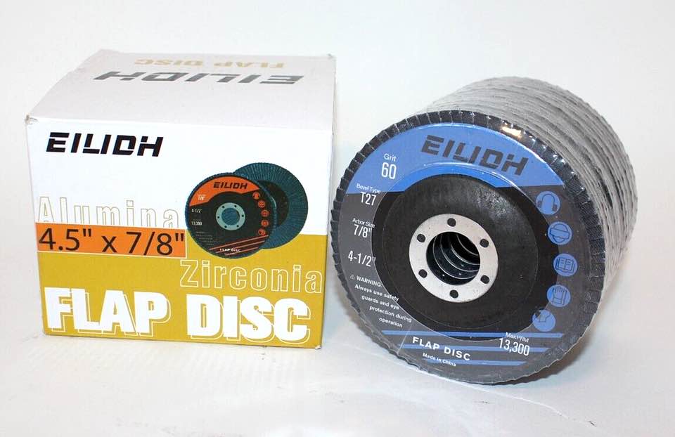 EILIDH Zirconia Flap Disc (4.5” x 7/8”, 10-Pack)
