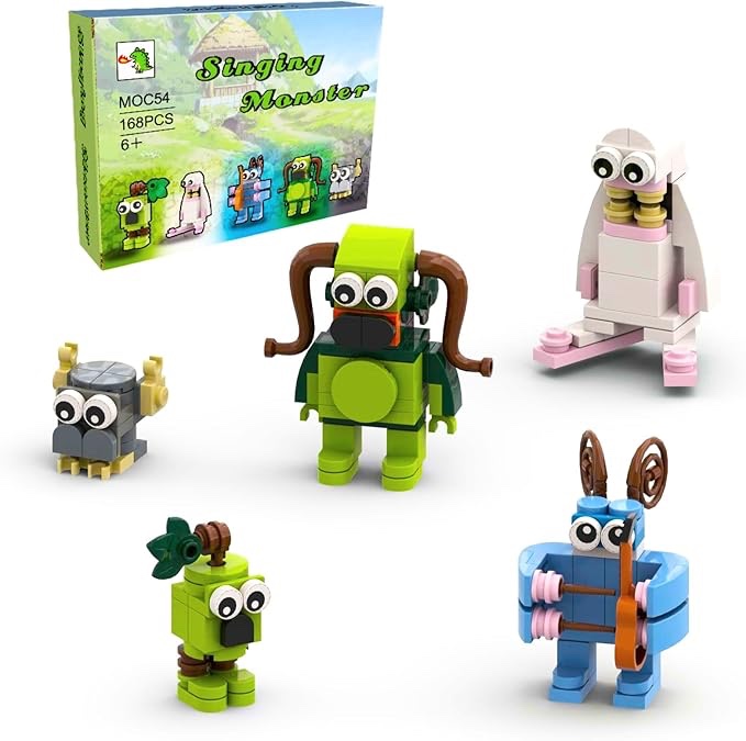Longshop My Singing Monster Building Blocks 2012 Video Game Kids Bircks(168Pcs), Monsters Action Figure Game Toy Model?Toy for Kids