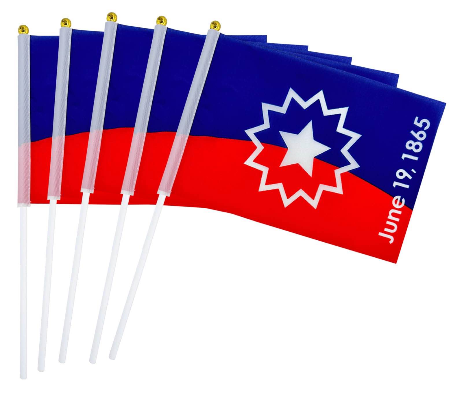 50 Pack Juneteenth Stick Flag,Mini Hand Held June 19th 1865 Black History Month Freedom Day Flags Decoration,African Afro American Festival Celebration Supplies.