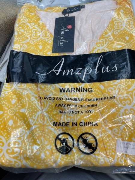 AMZ PLUS Women's Plus Size Long Sleeve V Neck Tunic Tops Pleated Flowy Tee Shirt Causal Loose Blouse